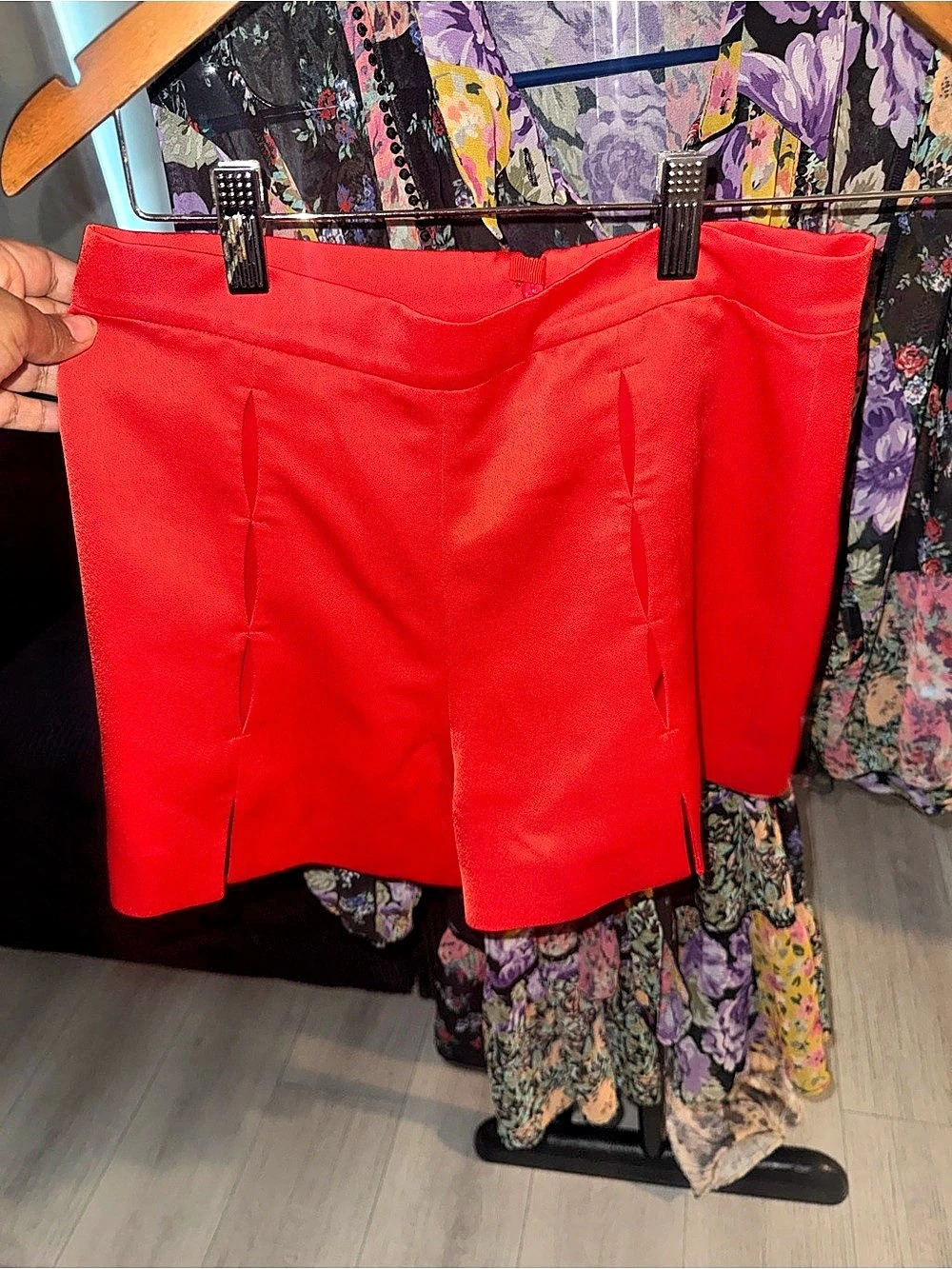 ALEXIS Red High Waist Shorts Like New